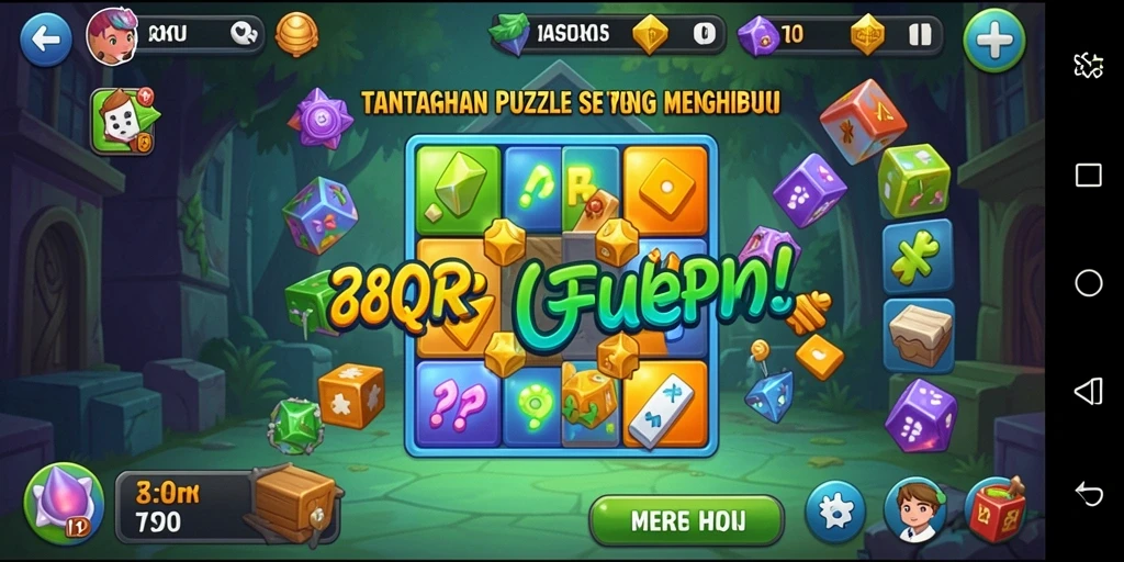 Screenshot gameplay 8QR menampilkan teka-teki yang menantang dan menarik.