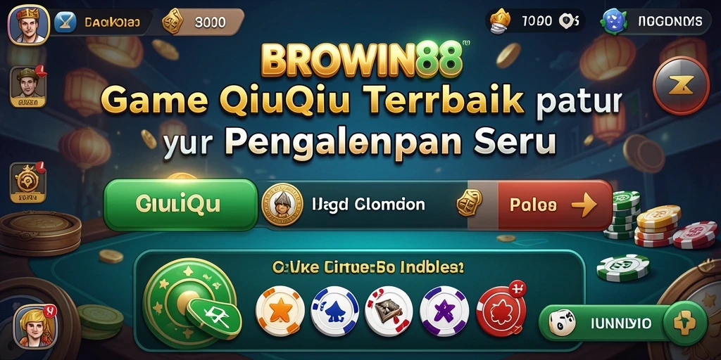 Tampilan gameplay seru dari BROWIN88 dalam aksi QiuQiu.