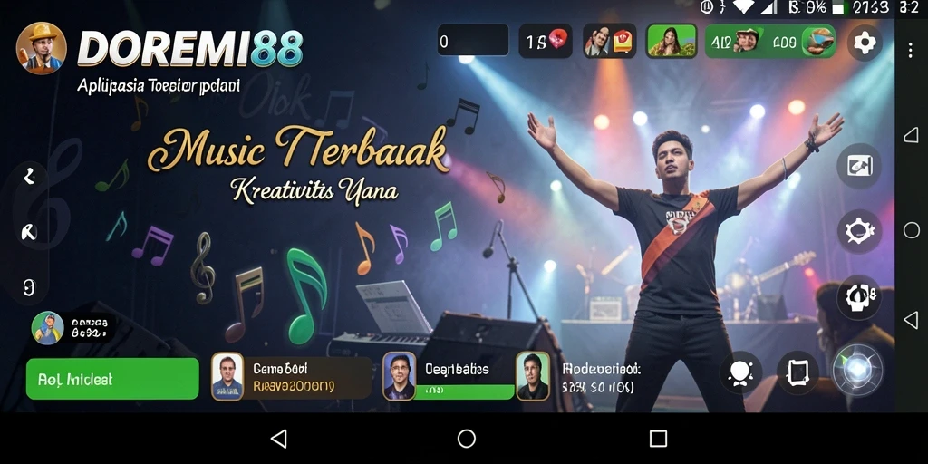 Screenshot DOREMI88 menampilkan gameplay interaktif dalam memainkan musik.