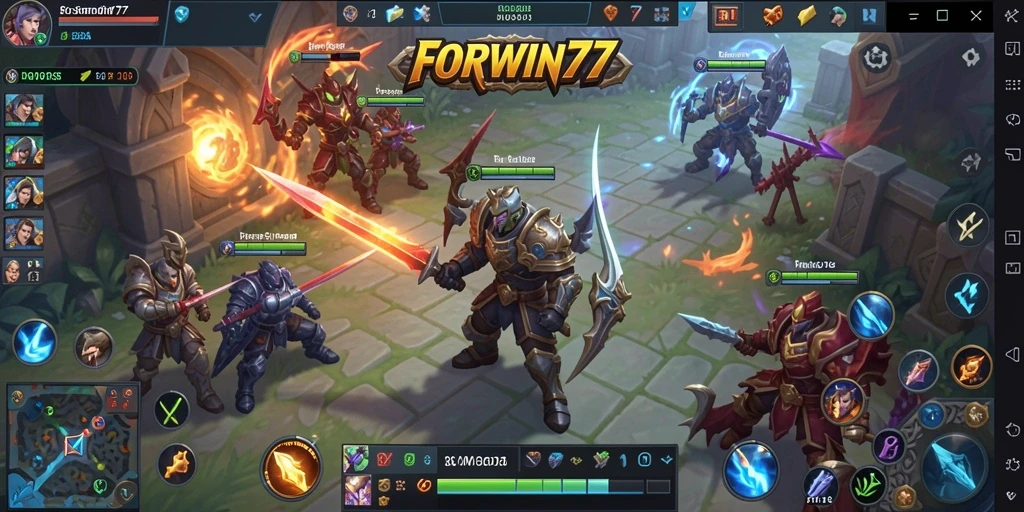 Tangkapan layar aksi gameplay seru di FORWIN77.