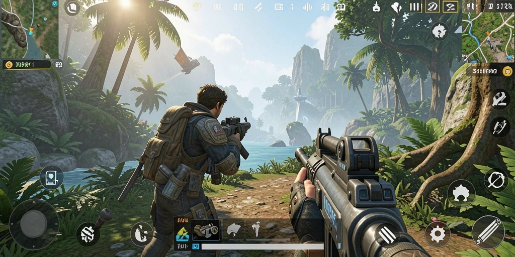 Gameplay seru JUARAGO menampilkan aksi tembak-menembak yang mendebarkan.