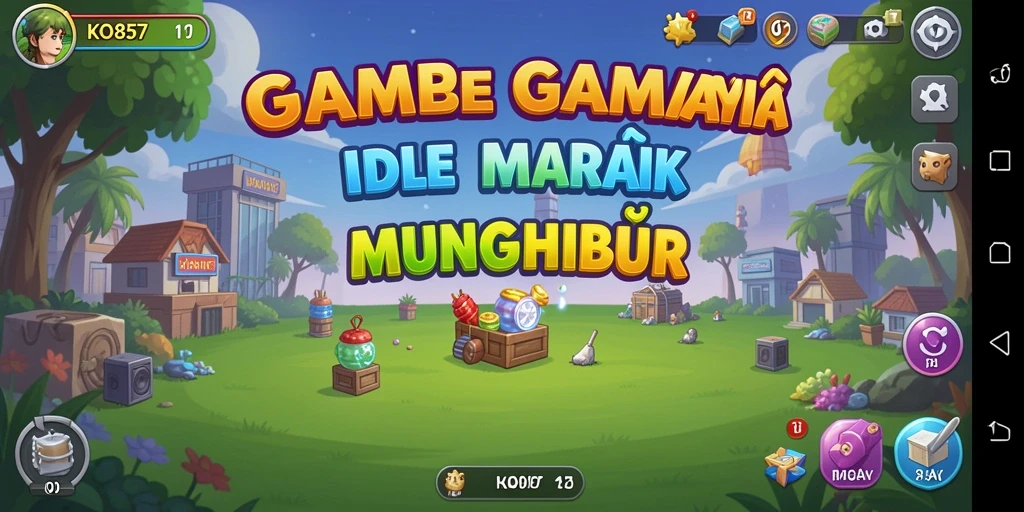 Tampilan gameplay KO857 yang menarik dan penuh warna dalam genre Idle.