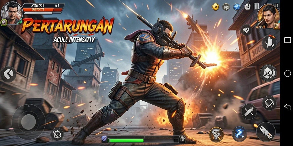 Screenshot gameplay KOKO11 yang menampilkan aksi mendebarkan.