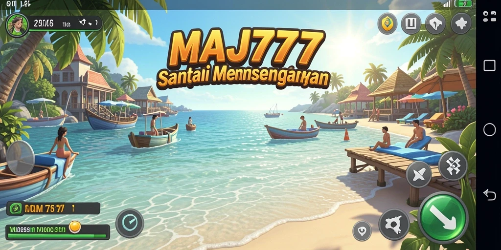 Tampilan utama gameplay MAJ777 dengan suasana santai dan menenangkan.