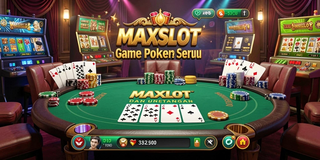 Tampilan gameplay seru di MAXSLOT dengan pengalaman Poker yang mendebarkan.