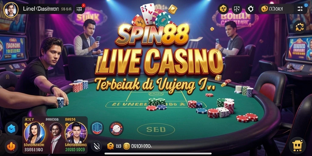 Screenshot gameplay SPIN88 menampilkan pengalaman Live Casino yang mendebarkan.