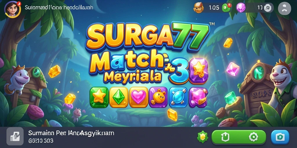 Tampilan gameplay SURGA77 yang menarik dan penuh warna.