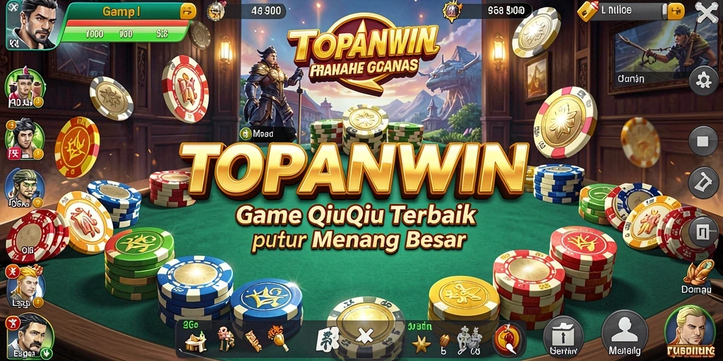 Tangkapan layar gameplay QiuQiu yang menantang di TOPANWIN.