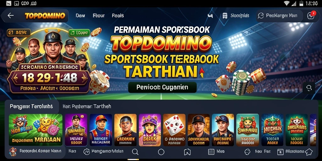 Tampilan gameplay dalam aplikasi Sportsbook TOPDOMINO yang menarik.