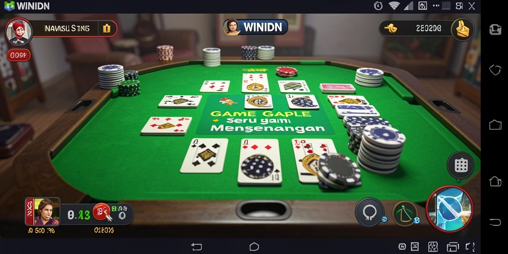 Tampilan gameplay WINIDN saat bermain Gaple yang seru.