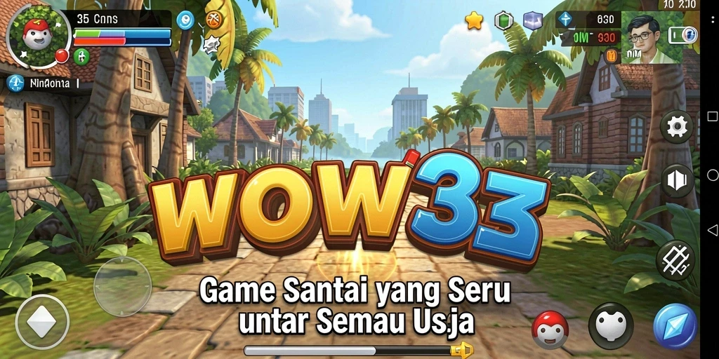Tangkapan layar menunjukkan keseruan gameplay WOW33 yang santai.