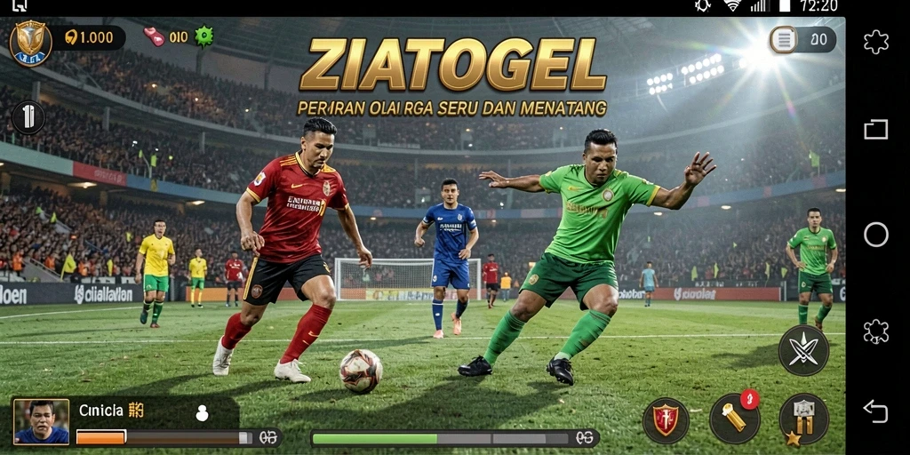 Tampilan menegangkan dari pertandingan dalam ZIATOGEL yang penuh aksi.