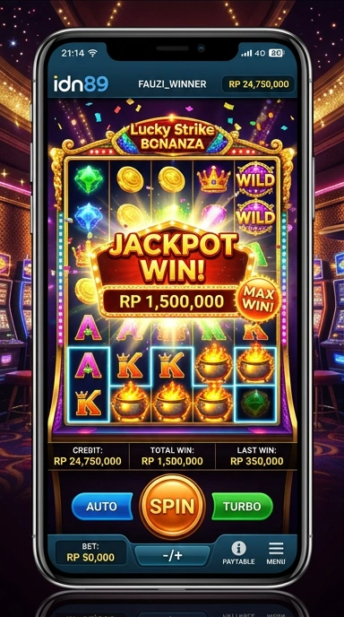 Tampilan antarmuka aplikasi idn89 yang sederhana dan intuitif.